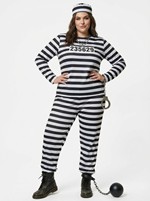 Women's Prisoner Plus Size Costume Alt 1