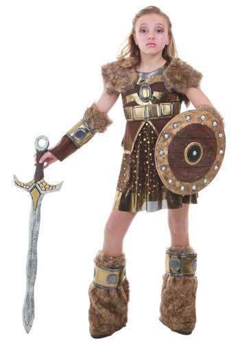 Click Here to buy Tween Hildagaard Viking Costume from HalloweenCostumes, CDN Funds & Shipping