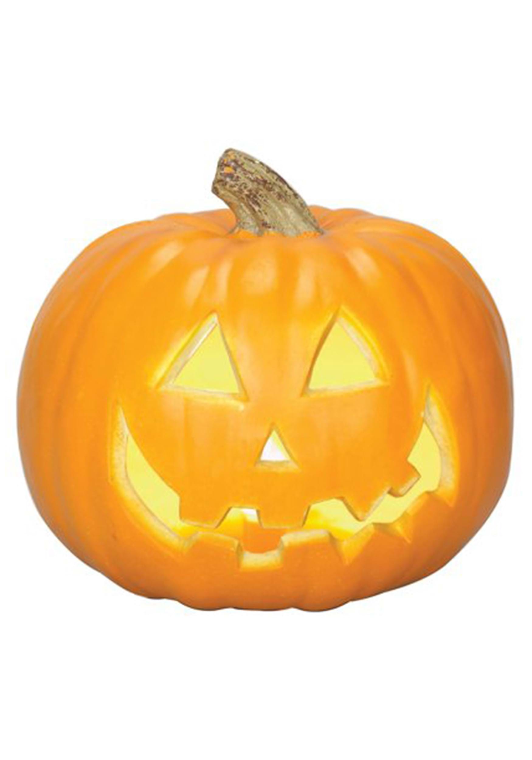 Light Up Traditional Pumpkin - Scary Jack O Lantern Decoration