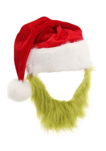 Click Here to buy Grinch Costume Hat with Fur Beard from HalloweenCostumes, CDN Funds & Shipping