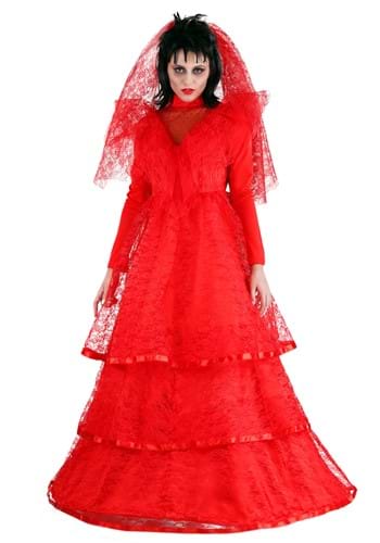 Click Here to buy Red Gothic Wedding Dress Costume from HalloweenCostumes, CDN Funds & Shipping