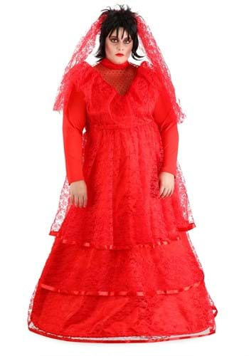 Click Here to buy Red Gothic Wedding Dress Plus Size Costume from HalloweenCostumes, CDN Funds & Shipping