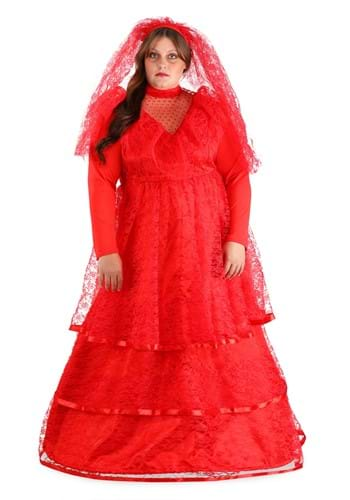 Click Here to buy Red Gothic Wedding Dress Plus Size Costume from HalloweenCostumes, CDN Funds & Shipping