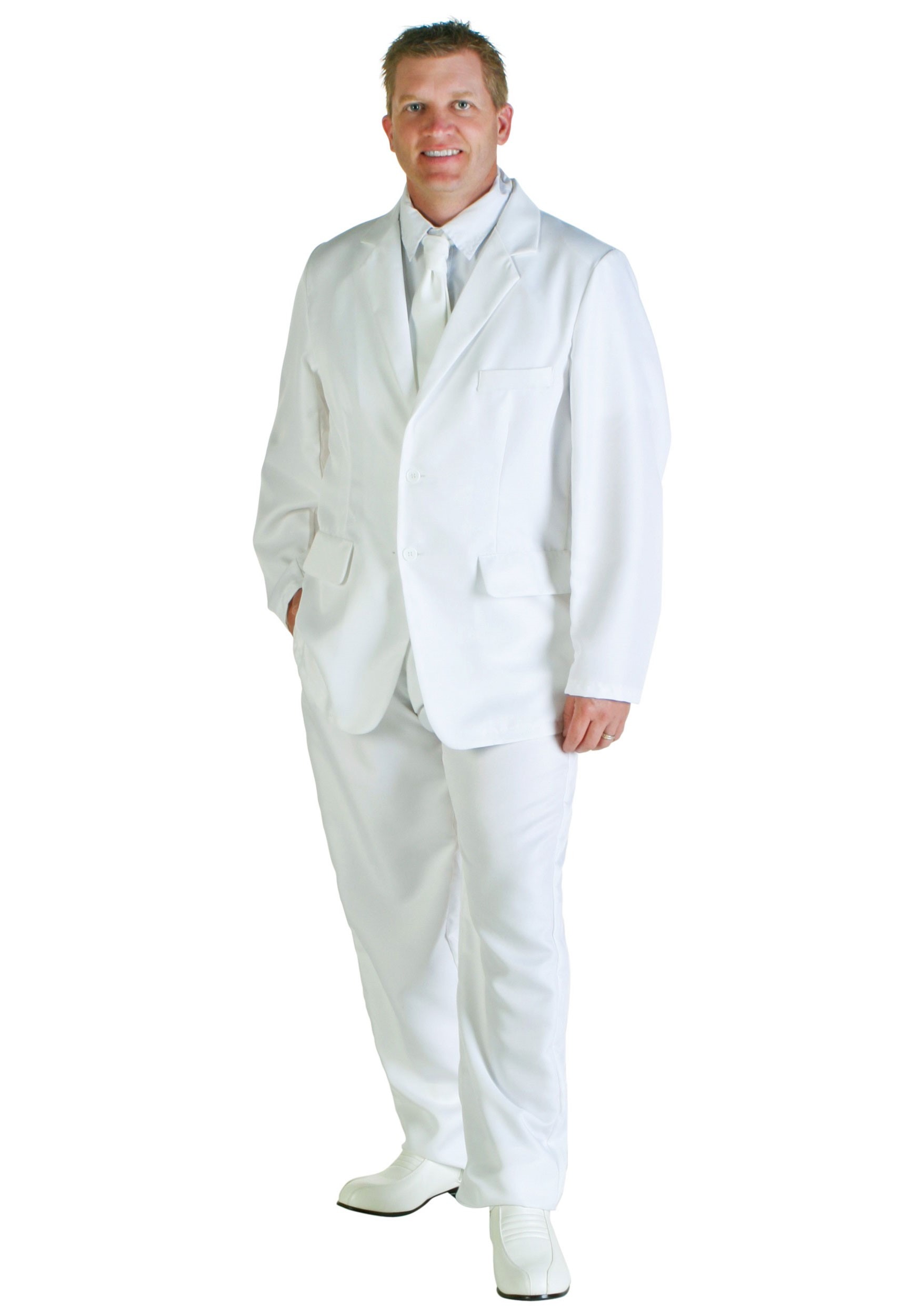 Men's Plus Size White Suit Costume