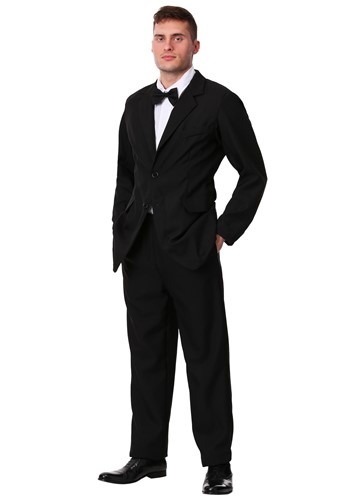 Mens Plus Size Black Suit Costume