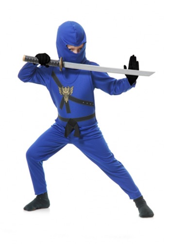 Click Here to buy Blue Toddler Ninja Costume from HalloweenCostumes, CDN Funds & Shipping