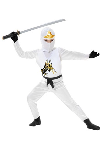 Click Here to buy Kids Ninja Avengers Series II White Costume from HalloweenCostumes, CDN Funds & Shipping