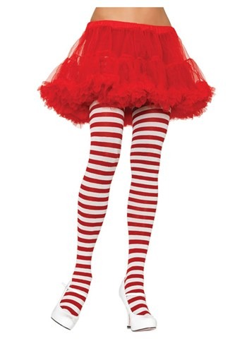 Click Here to buy White / Red Striped Tights from HalloweenCostumes, CDN Funds & Shipping
