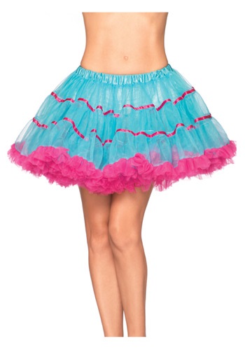 Click Here to buy Womens Turquoise and Neon Pink Petticoat from HalloweenCostumes, CDN Funds & Shipping