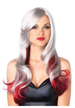 Red and Gray Two Toned Wig