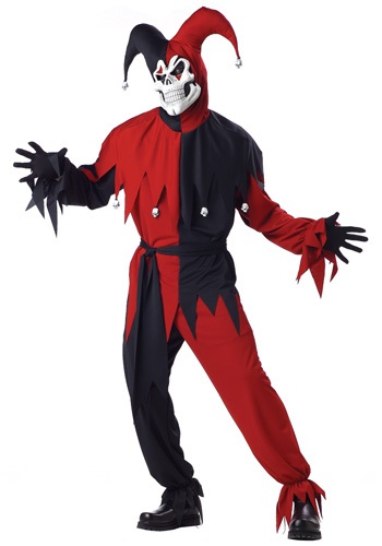 Click Here to buy Evil Jester Costume for Adults from HalloweenCostumes, CDN Funds & Shipping