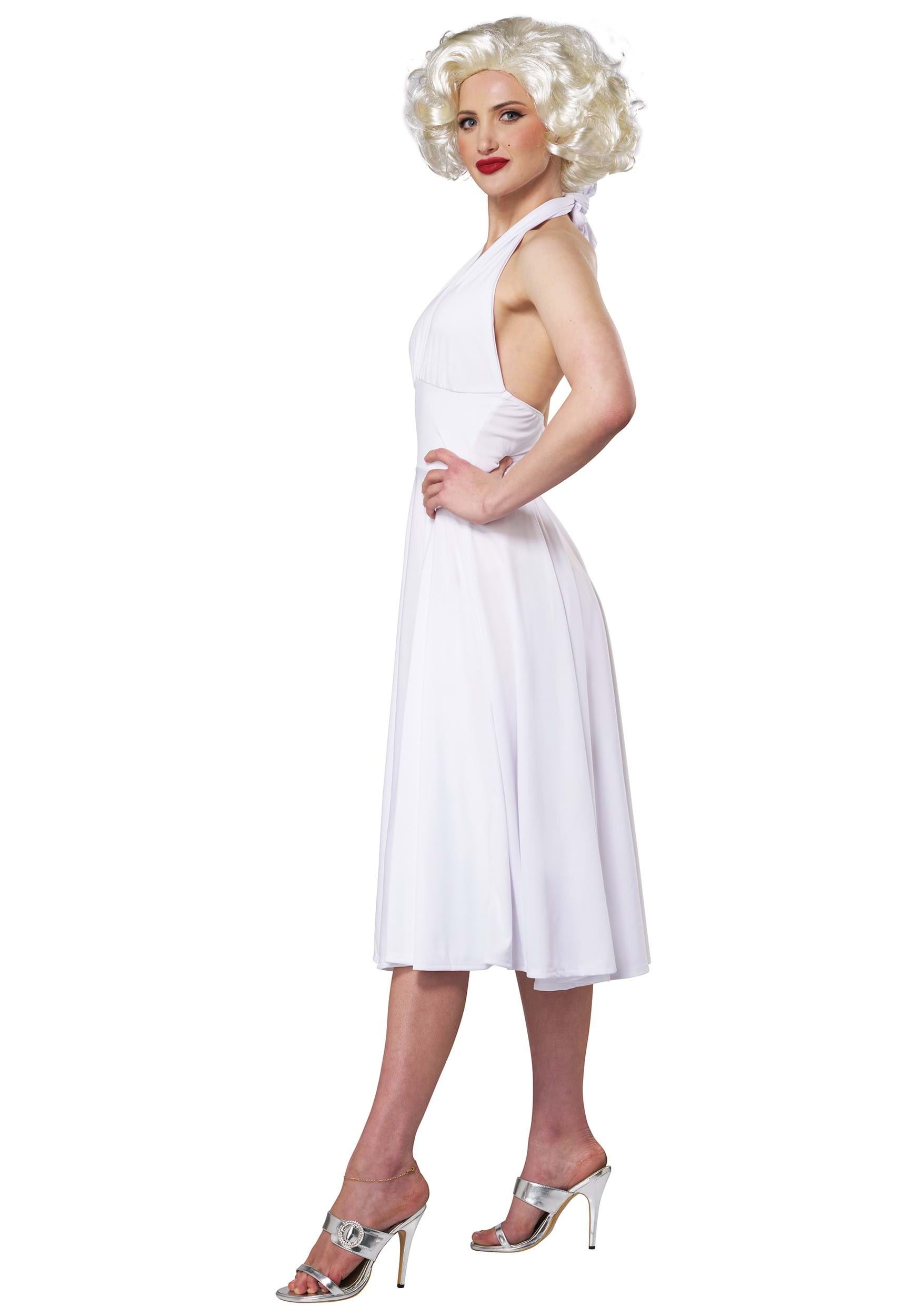 Marilyn Monroe Classic Halterneck Dress Fancy Dress Woman Costume :  : Clothing, Shoes & Accessories