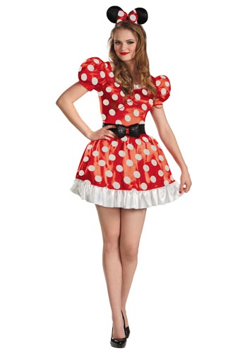 Click Here to buy Red Minnie Classic Adult Costume from HalloweenCostumes, CDN Funds & Shipping