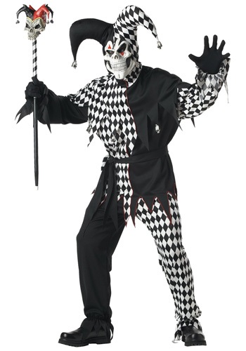 Click Here to buy Dark Jester Costume for Adults from HalloweenCostumes, CDN Funds & Shipping