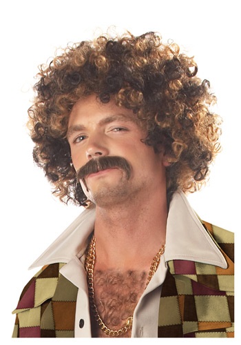 Click Here to buy Disco Dirt Bag Wig and Mustache from HalloweenCostumes, CDN Funds & Shipping