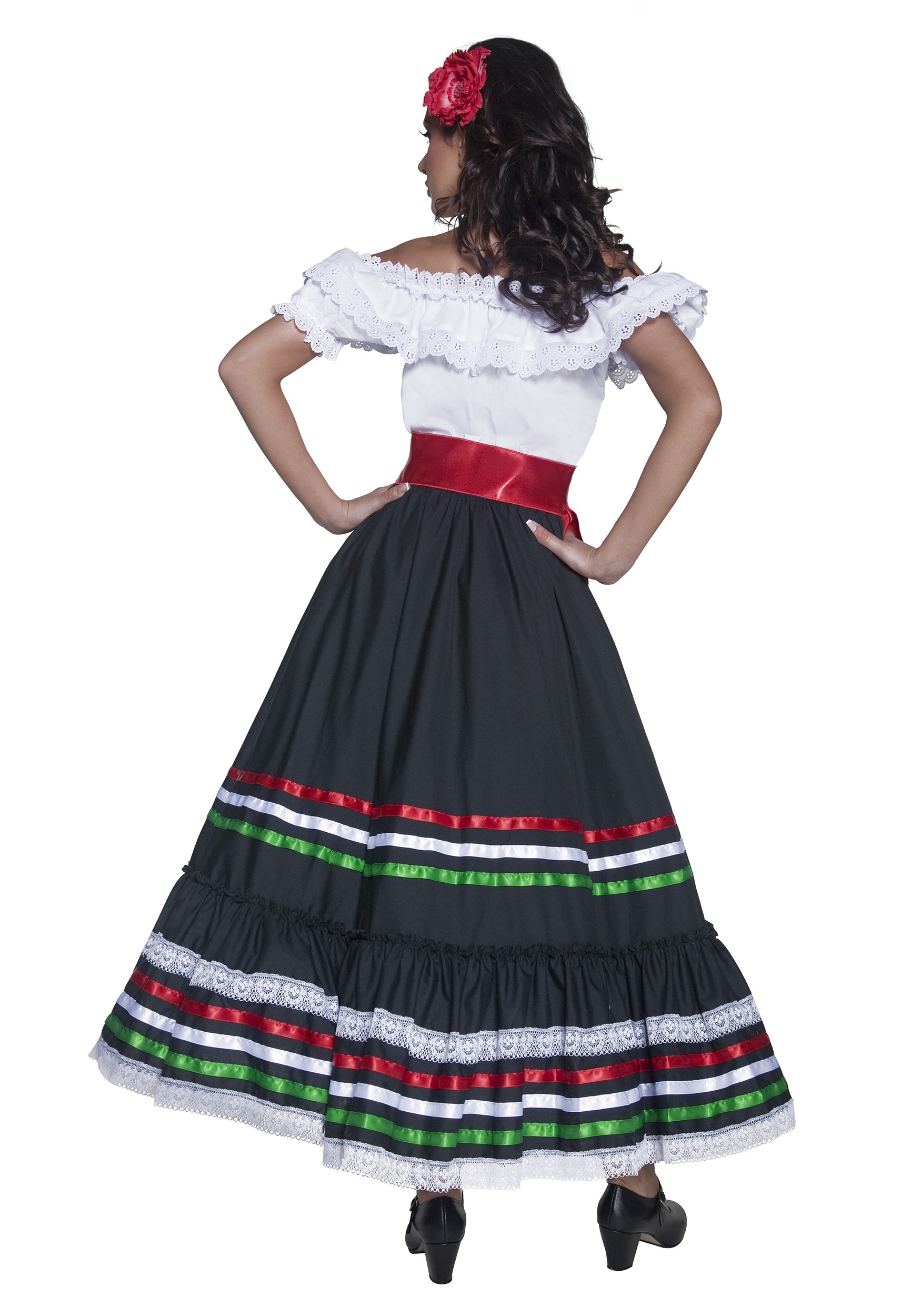 Authentic Western Senorita Costume , Spanish Costumes For Women