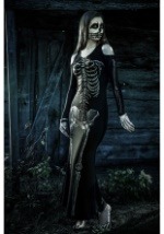 Women's Bone Appetit Skeleton Long Dress Costume