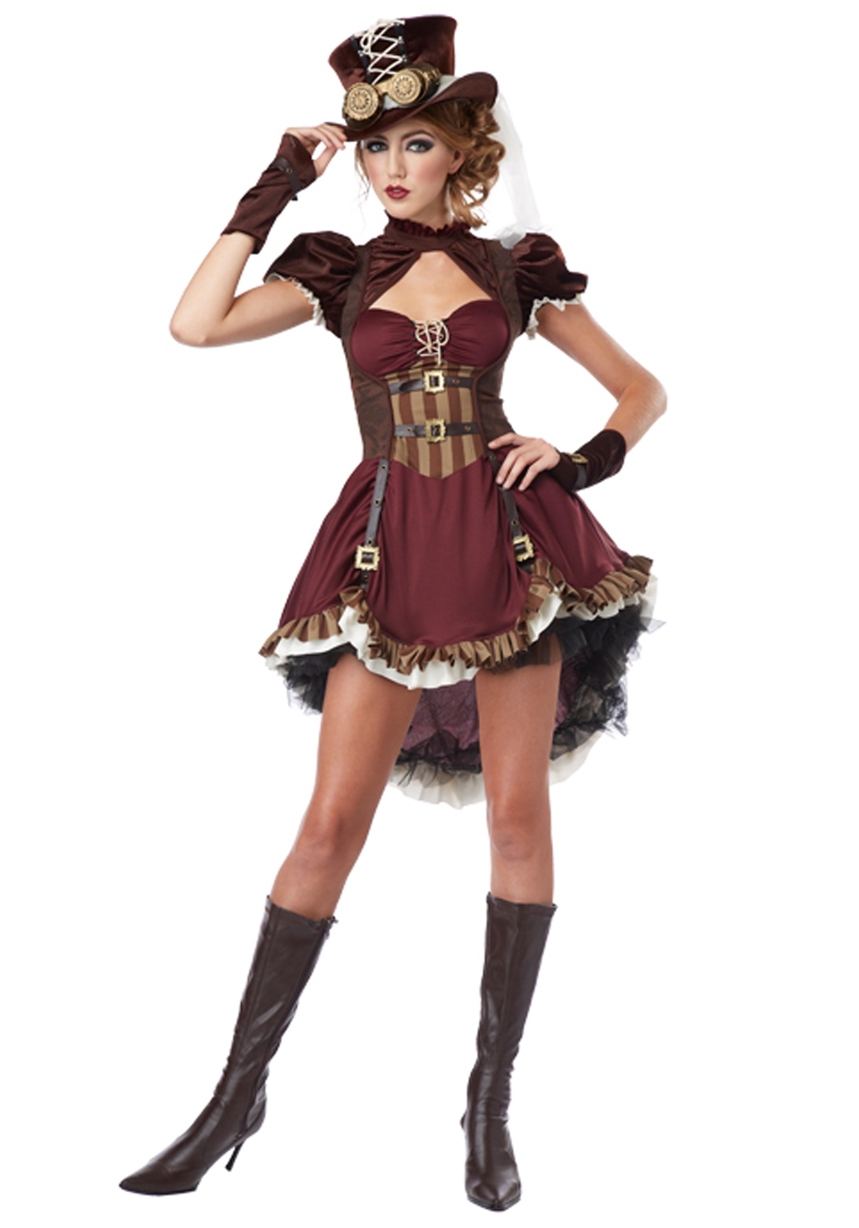 Adult Steampunk Lady Costume , Historical Costume