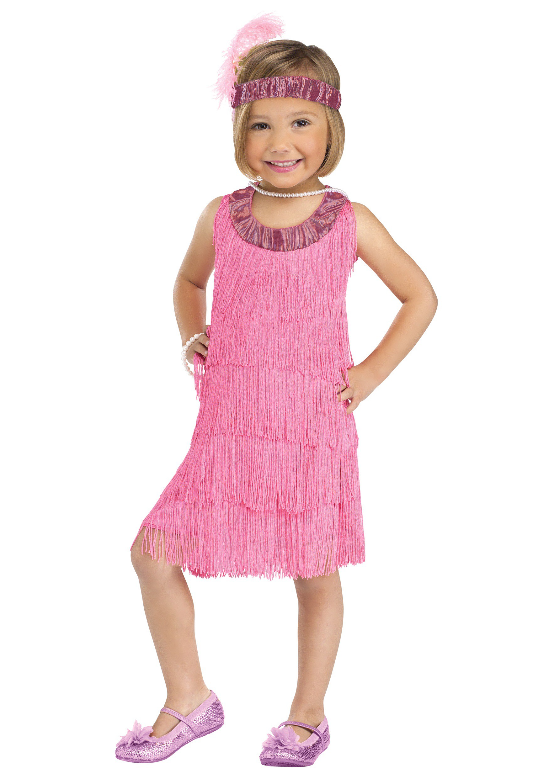 Pink Flapper Costume For Toddlers