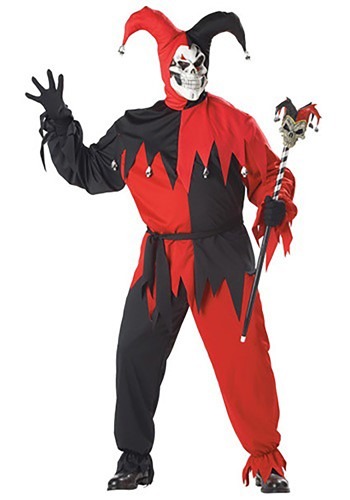 Click Here to buy Evil Jester Costume for Plus Size Men from HalloweenCostumes, CDN Funds & Shipping