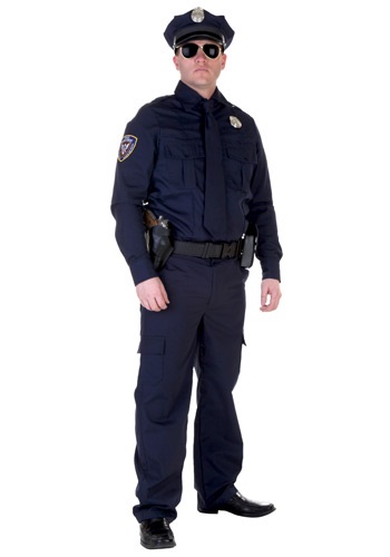 Plus Size Mens Authentic Cop Costume