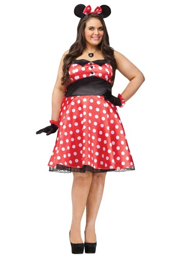 Click Here to buy Plus Size Retro Miss Mouse Costume | Classic Halloween Costume from HalloweenCostumes, CDN Funds & Shipping