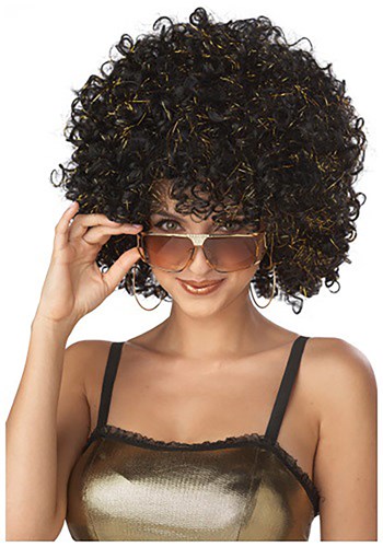 Click Here to buy Black and Gold Womens Disco Wig from HalloweenCostumes, CDN Funds & Shipping