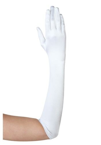 Plus White Gloves | Elbow Length Gloves