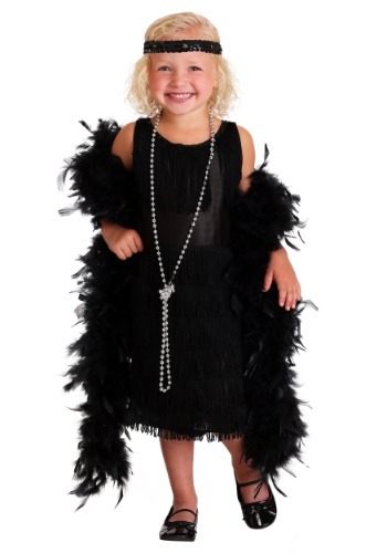 Click Here to buy Toddler Black Flapper Dress Costume from HalloweenCostumes, CDN Funds & Shipping