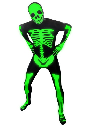 Click Here to buy Mens Glow Skeleton Morphsuit Costume from HalloweenCostumes, CDN Funds & Shipping