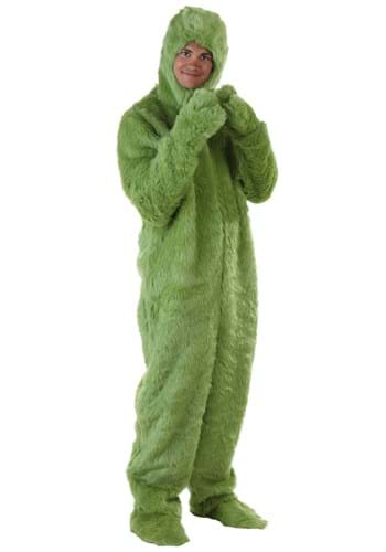 Adult Green Furry Jumpsuit Costume