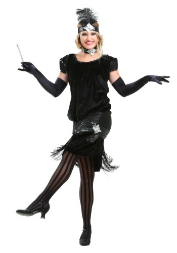 Click Here to buy Deluxe Velvet Flapper Womens Costume from HalloweenCostumes, CDN Funds & Shipping