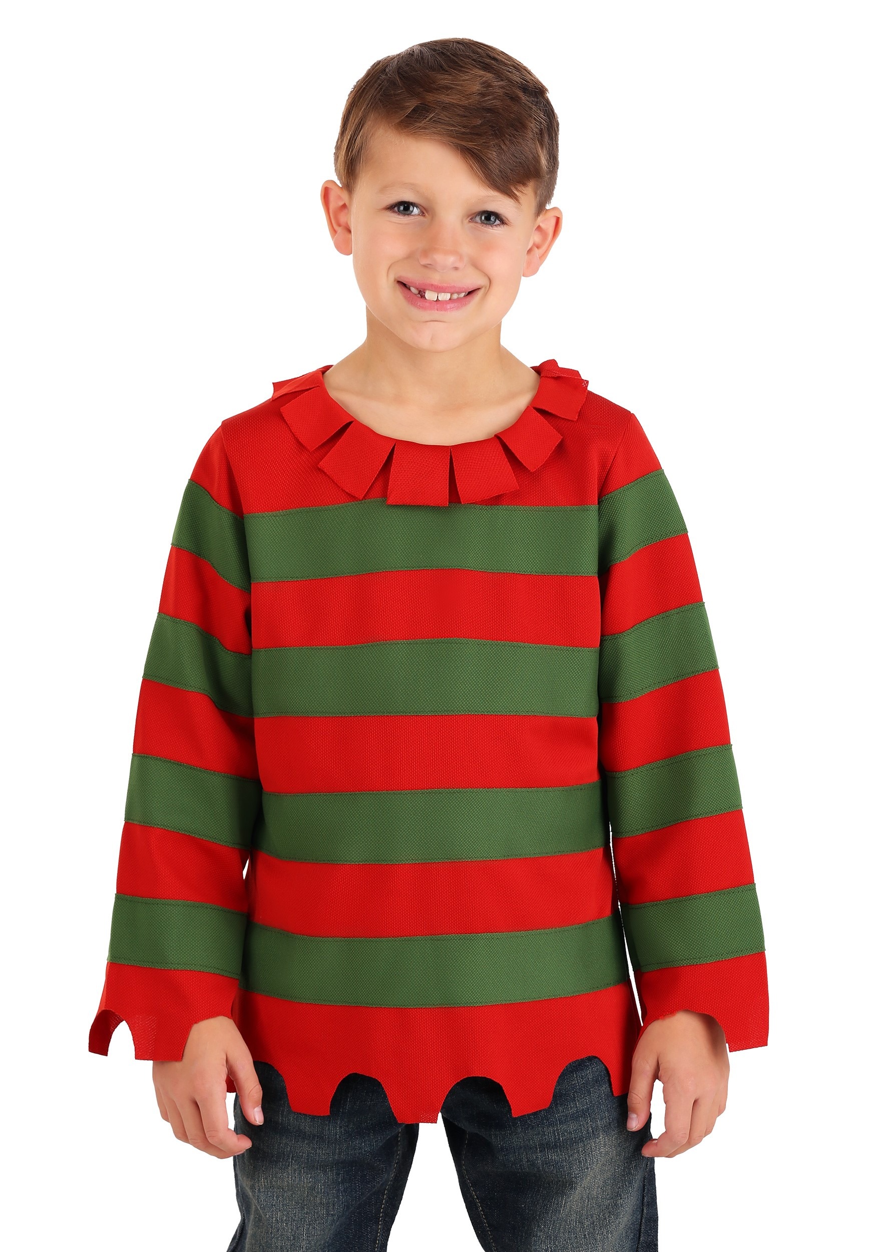 Red/Green Nightmare Sweater Costume for Kids