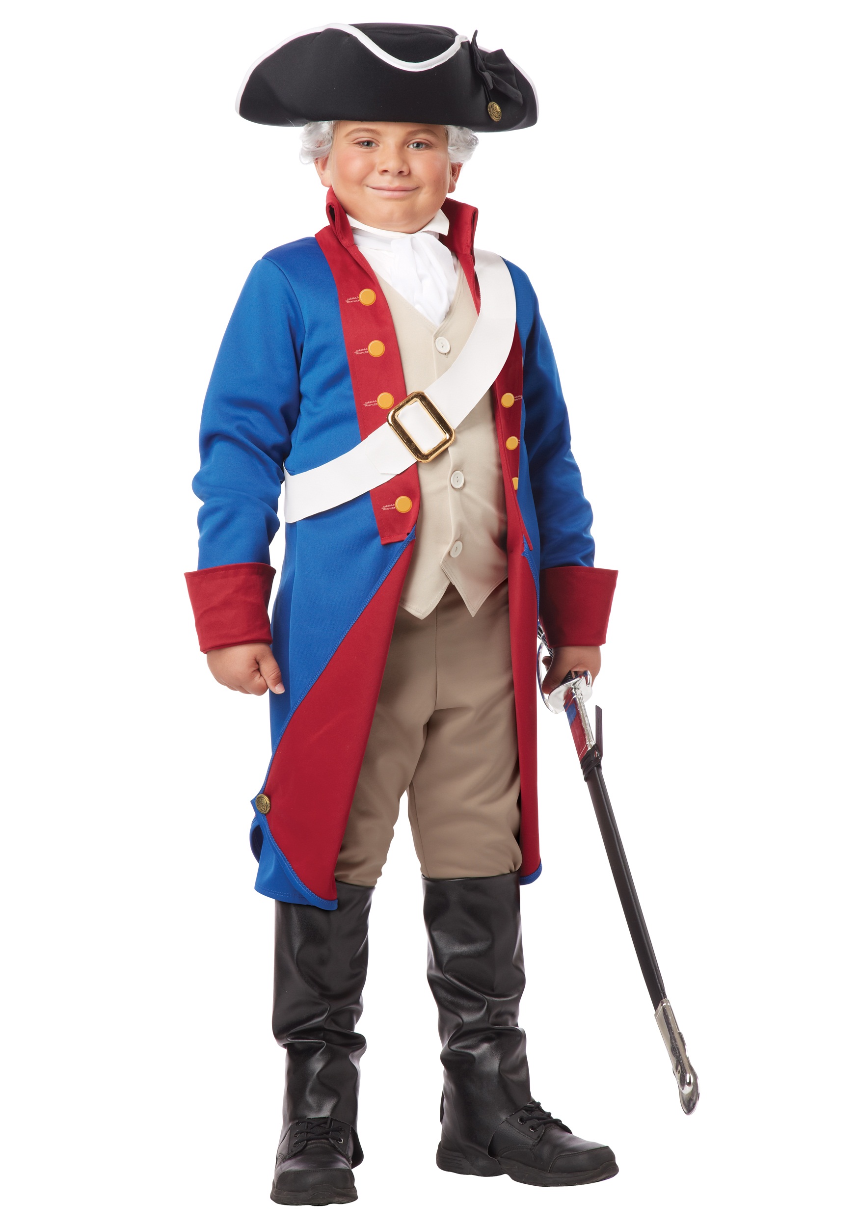 American Patriot Boy's Costume , Historical Costumes For Kids