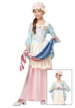 Girls Colonial Lady Costume