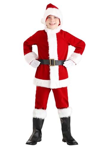 Click Here to buy Deluxe Santa Claus Boys Costume from HalloweenCostumes, CDN Funds & Shipping