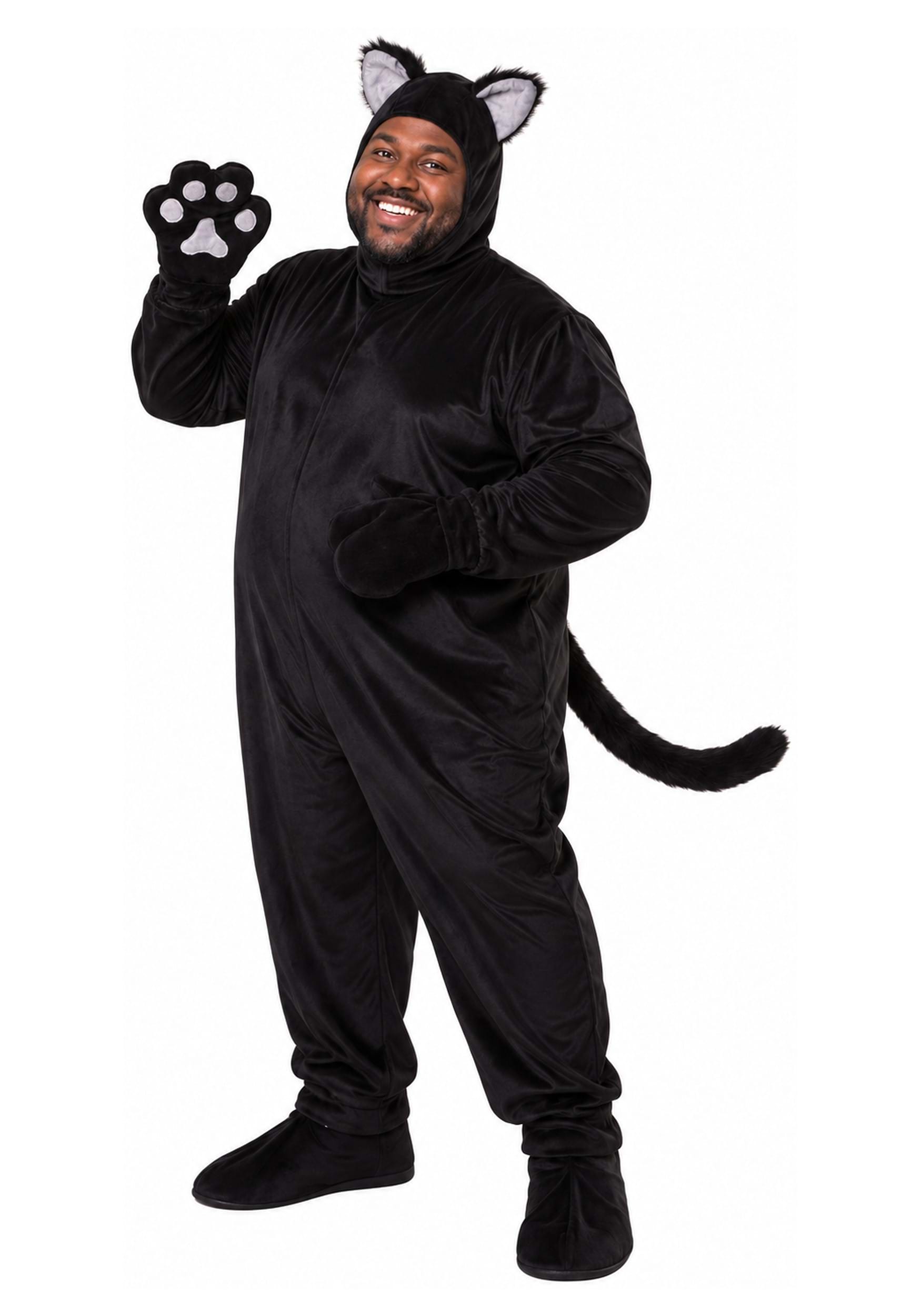 Plus Size Black Cat Costume for Adults