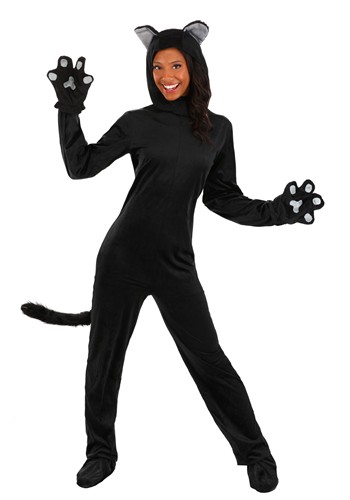 Adult Black Cat Costume Alt 1