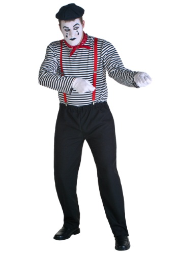 Click Here to buy Mens Plus Size Mime Costume from HalloweenCostumes, CDN Funds & Shipping