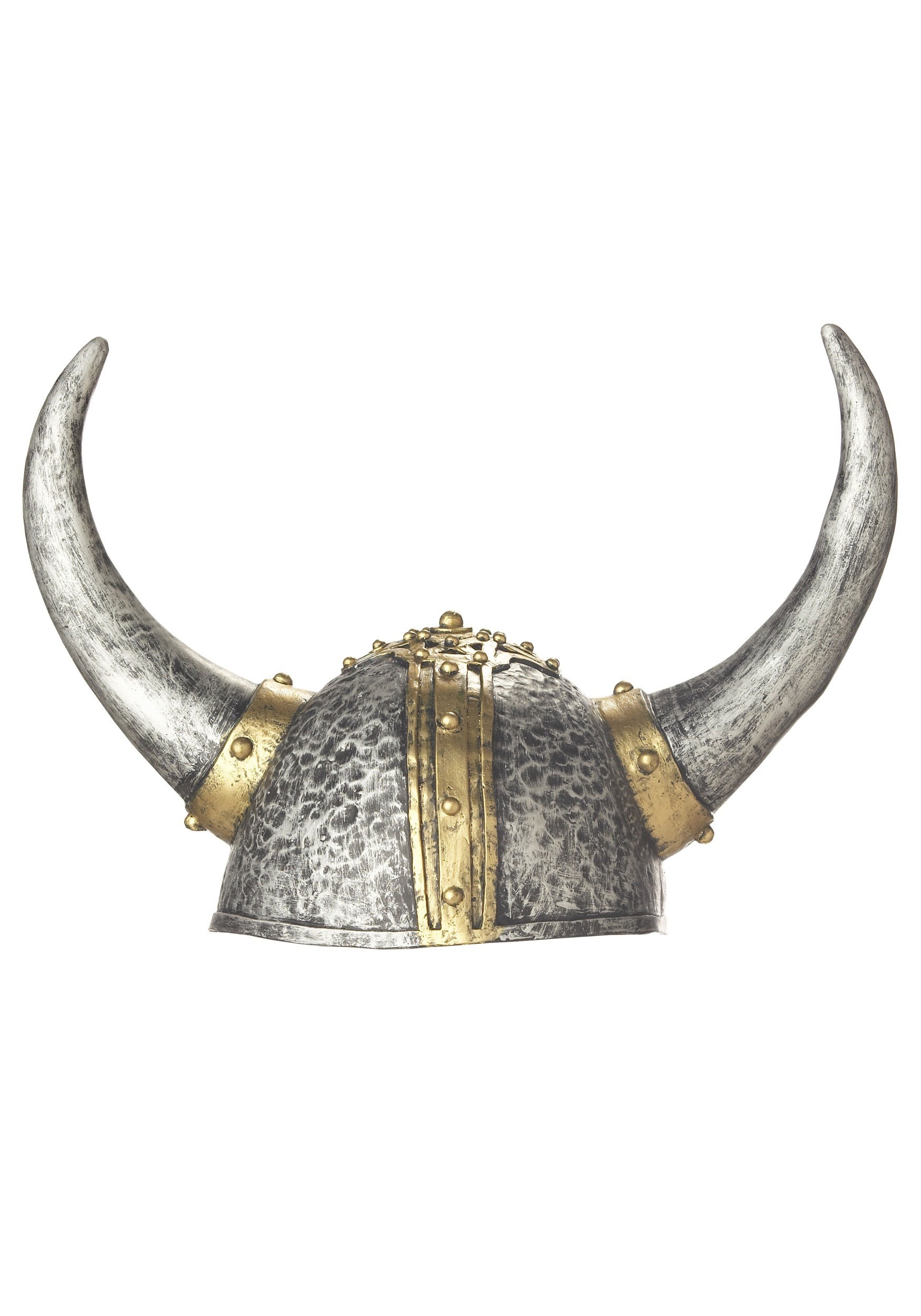 Silver and Gold Colored Viking Costume Helmet | Viking Accessories