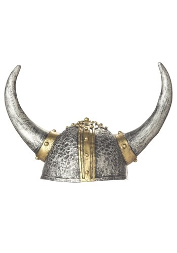 Click Here to buy Silver and Gold Colored Viking Costume Helmet | Viking Accessories from HalloweenCostumes, CDN Funds & Shipping