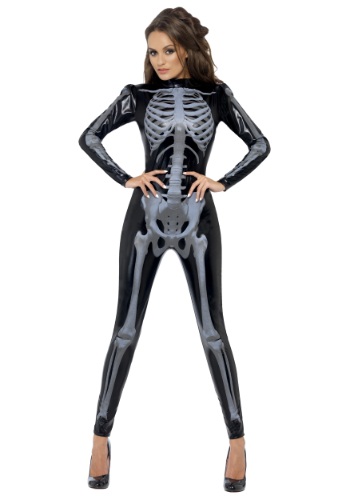 Click Here to buy Womens X-Ray Skeleton Jumpsuit Costume from HalloweenCostumes, CDN Funds & Shipping