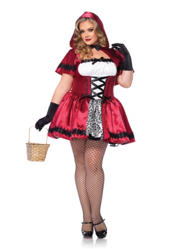 Plus Size Womens Gothic Red Riding Hood Costume