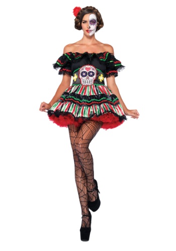 Click Here to buy Day of the Dead Doll Costume from HalloweenCostumes, CDN Funds & Shipping
