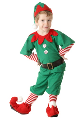 Click Here to buy Toddler Happy Christmas Elf Costume from HalloweenCostumes, CDN Funds & Shipping