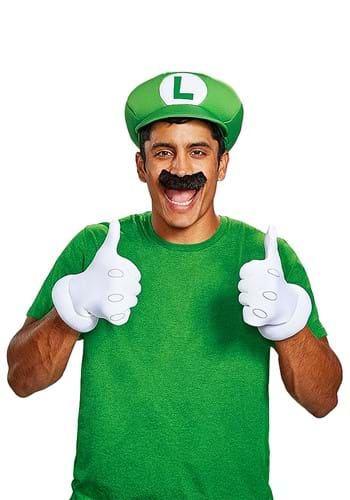 Click Here to buy Super Mario Bros. Luigi Accessory Costume Adult Kit | Luigi Costumes from HalloweenCostumes, CDN Funds & Shipping