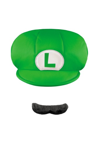 Click Here to buy Luigi Kids Hat and Mustache from HalloweenCostumes, CDN Funds & Shipping