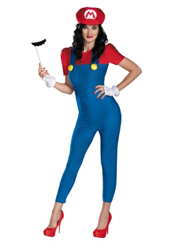 Click Here to buy Womens Deluxe Mario Costume from HalloweenCostumes, CDN Funds & Shipping