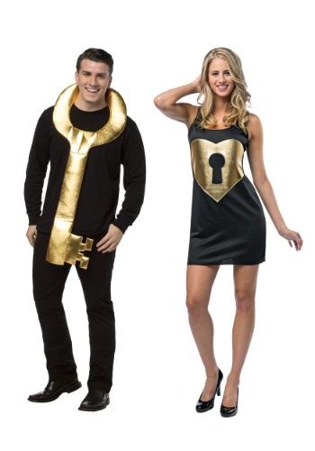 Click Here to buy Lock and Key Couples Costume from HalloweenCostumes, CDN Funds & Shipping