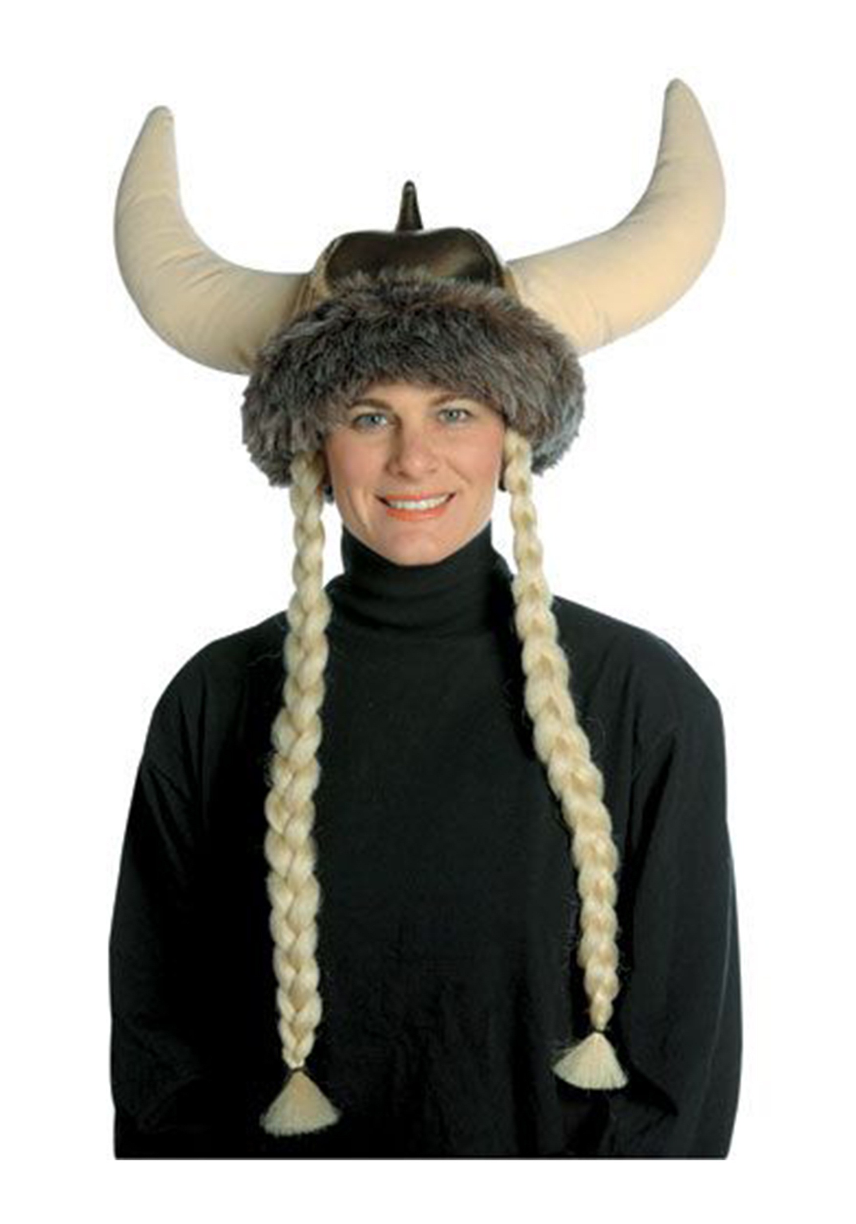 Viking Plush Hat W/Braids